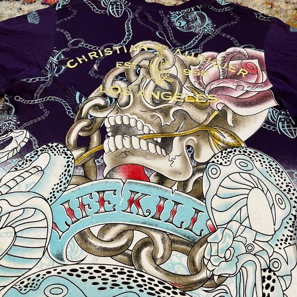 Vintage Ed Hardy Christian Audigier Shirt XL - Picture 4 of 5